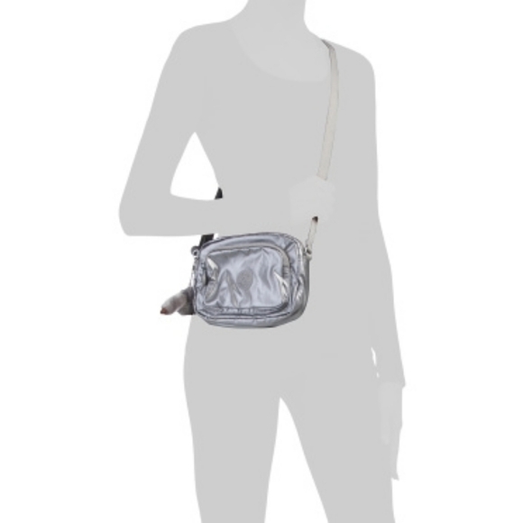 Kipling Hubei Metallic Beige Crossbody Bag - Picture 3 of 5